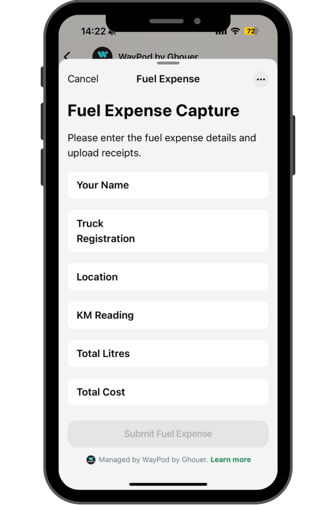 TMS WhatsApp Fuel Expense